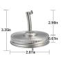 2 Pcs Stainless Steel Oil Spout Liquor Pourers, Speed Pourer, Wine Bottle Stopper, Liquor Pour Spout, Bottle Tapered Spout for Oil, Wine, Vinegar and Liquid, with Flip Top