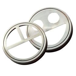 2 Pcs Stainless Steel mason jar lid for wide mouth 86mm, applicable for tooth brush and tooth paste, bathroom