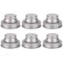 6 Pack of Stainless Steel Mason Jar Shaker Lids Caps for Cocktail,Dredge Flour,Mix Spices,Sugar, Salt, Peppers and More or Shake Drinks Cocktail-Fits Any Regular Mouth Mason Jar Canning Jar