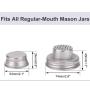 6 Pack of Stainless Steel Mason Jar Shaker Lids Caps for Cocktail,Dredge Flour,Mix Spices,Sugar, Salt, Peppers and More or Shake Drinks Cocktail-Fits Any Regular Mouth Mason Jar Canning Jar