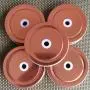 5 Pieces MASON JAR Lids with Straw Hole Metal Steel Regular Mouth Canning Cover Reusable Leakproof Storage Cap Home Kitchen Birthday Party Wedding Drinking Supplies (Rose Golden, 70mm)
