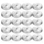 20 Pieces MASON JAR Lids with Straw Hole Stainless Steel Regular Mouth Canning Cover Reusable Leakproof Storage Cap Home Kitchen Birthday Party Wedding Drinking Supplies (Silver, 70mm)