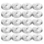 20 Bouchons en Acier Inox Réguliers pour Bocal Mason avec Trou à Pailles, Couvercle Reutilisable et Étanche pour Rangement, Cuisine, Fête, Mariage, Fournitures de Boissons (Argent, 70mm)