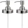 Metallbehälter-Seifenspender-Deckel, Radidi 3er Pack Edelstahl Mason Jar Seifenspender Lotion Dispenser Pumpen Deckel, rostfreier Badezimmer-Zubehör