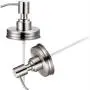 Metallbehälter-Seifenspender-Deckel, Radidi 3er Pack Edelstahl Mason Jar Seifenspender Lotion Dispenser Pumpen Deckel, rostfreier Badezimmer-Zubehör