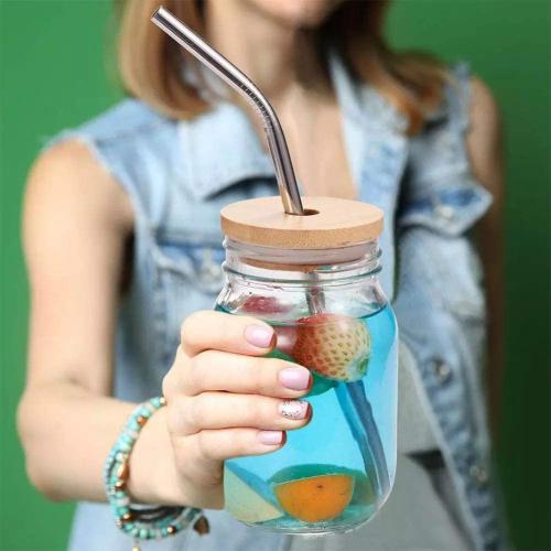 Wide Mouth and Regular Mouth Bamboo Mason Jar Lids with Straw Hole Reusable Bamboo Caps Leak-Proof Glass Canning Drinking Storage Jars Lid Covers 1pcs