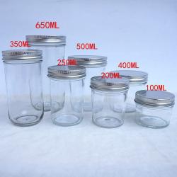 75ml, 80ml, 100ml, 200ml, 250ml, 300ml, 400ml, 500ml Mini Mason Jars with Lids, Ideal for Food Storage, Jam, Body Butters, Jelly, Wedding Favors