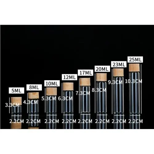 Dia 22mm 5ml, 8ml, 10ml, 12ml, 17ml, 20ml, 23ml, 25ml Glass Food Storage Containers Set,Airtight Food Jars with Bamboo Wooden Screw Lids - Kitchen Canisters For Sugar,Candy, Cookie, Rice and Spice Jars Dia 22mm 5ml, 8ml, 10ml, 12ml, 17ml, 20ml, 23ml, 25ml Glass Food Storage Containers Set,Airtight Food Jars with Bamboo Wooden Screw Lids - Kitchen Canisters For Sugar,Candy, Cookie, Rice and Spice Jars