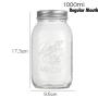 Vollständige Familien-Ballen-Glas-Mason-Jar-Sammlung, Weite und Normale Öffnung, 125ml, 230ml, 250ml, 480ml, 750ml, 1000ml