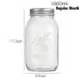 Full Family Ball Glass Mason Jar Collection, Wide Mouth, Regular Mouth, 125ml, 230ml,250ml, 480ml, 750ml,1000ml