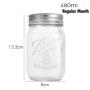Vollständige Familien-Ballen-Glas-Mason-Jar-Sammlung, Weite und Normale Öffnung, 125ml, 230ml, 250ml, 480ml, 750ml, 1000ml