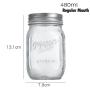 Vollständige Familien-Ballen-Glas-Mason-Jar-Sammlung, Weite und Normale Öffnung, 125ml, 230ml, 250ml, 480ml, 750ml, 1000ml