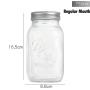Vollständige Familien-Ballen-Glas-Mason-Jar-Sammlung, Weite und Normale Öffnung, 125ml, 230ml, 250ml, 480ml, 750ml, 1000ml