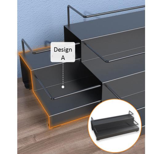 Multi-layer Metal Spice Rack Organizer, adjustable stepper and draws. Compact design