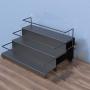 Multi-layer Metal Spice Rack Organizer, adjustable stepper and draws. Compact design