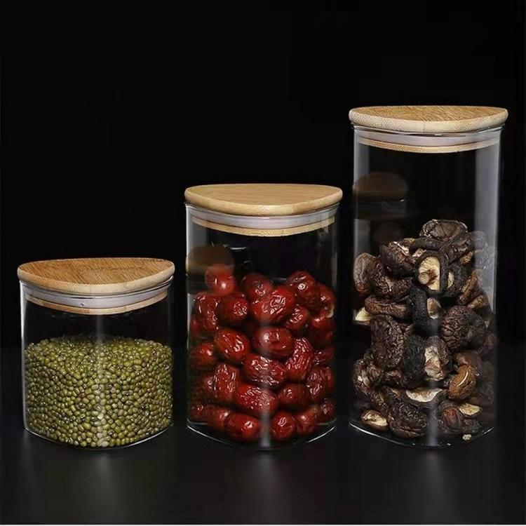 Large Glass Food Storage Container, 100 FL OZ (3000ml) Glass Food Canister  with Airtight Bamboo Lids for Your Pantry, BPA-Free Cereal Dispenser Jars