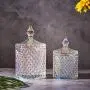 Rainie Love Home Grundnahrungsmittel Aufbewahrung Set – Kristall Diamant Facettierte Glasbehälter mit Kristalldeckel, Geeignet als Süßigkeitenbehälter, Keksdose, Biskuitbehälter, dekorativer Süßigkeitenbehälter – 12 OZ – Klein und 16 OZ Groß