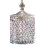Rainie Love Home Grundnahrungsmittel Aufbewahrung Set – Kristall Diamant Facettierte Glasbehälter mit Kristalldeckel, Geeignet als Süßigkeitenbehälter, Keksdose, Biskuitbehälter, dekorativer Süßigkeitenbehälter – 12 OZ – Klein und 16 OZ Groß