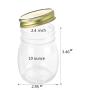 Anchor Hocking 10 Oz Home Canning Jars with Metal Lids and Rings Clear 24packs, golden lids