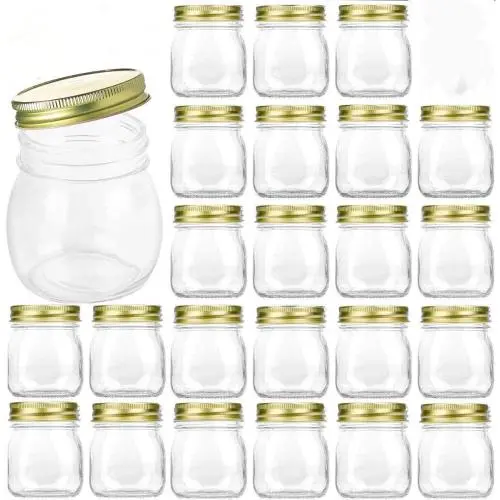 Anchor Hocking 10 oz Home Canning Gläser mit Metallverschlüssen und Ringen, Klar, 24er Packungen