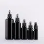 Matte Black Glas Airless Pump Flasche – Luxusbehälter, Refillbare Kosmetik-Sprayflasche (10ml, 15ml, 30ml, 50ml, 100ml, 200ml)