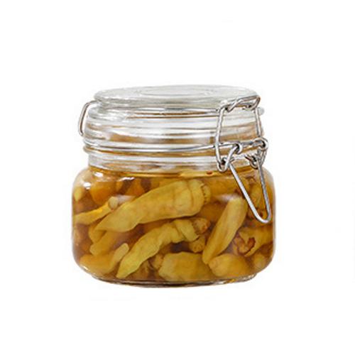 500ml Clear Glass Kitchen Canisters and Canning Jars with Airtight Bail & Trigger Hermetic Seal Clear Glass Lids