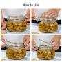 1000ml Clear Glass Kitchen Canisters and Canning Jars with Airtight Bail & Trigger Hermetic Seal Clear Glass Lids