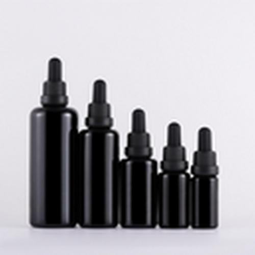 10ml,15ml,30ml,50ml, 100ml, 200ml Matte Black Glass Dropper Bottle Luxury Container - Refillable Cosmetic Dispenser