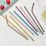 304 Stainless Steel Straws Drinking Straws Reusable  Straight and Bend Metal srtaws, Multiple Size style, Multiple color
