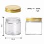 12 Pack 4oz , 7oz, 9oz, 12oz Glass Mason Canning Jars, Straight Sided Clear Glass Jars Storage Containers with 70mm White Metal Lids for Jam, Jelly, Dry Food, Spice, Salad, Yogurt