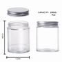 12 Pack 4oz , 7oz, 9oz, 12oz Glass Mason Canning Jars, Straight Sided Clear Glass Jars Storage Containers with 70mm White Metal Lids for Jam, Jelly, Dry Food, Spice, Salad, Yogurt