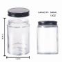 12 Pack 4oz , 7oz, 9oz, 12oz Glass Mason Canning Jars, Straight Sided Clear Glass Jars Storage Containers with 70mm White Metal Lids for Jam, Jelly, Dry Food, Spice, Salad, Yogurt