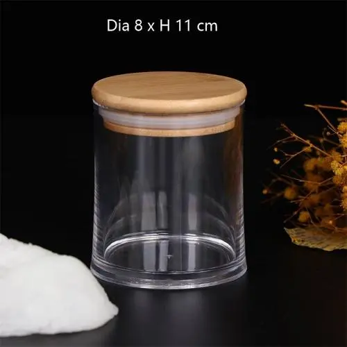 Bouteilles de Rangement en Acrylique Transparent 380ml, 14 oz avec Couvercle en Bambou Étanché à l'Air pour le Stockage de Grande Quantité de Produits Alimentaires, Design Moderne, Pots à Café en Acrylique Bouteilles de Rangement en Acrylique Transparent 380ml, 14 oz avec Couvercle en Bambou Étanché à l'Air pour le Stockage de Grande Quantité de Produits Alimentaires, Design Moderne, Pots à Café en Acrylique