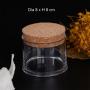 300ml, 10 oz Clear Acrylic Storage Jars Containers with Airtight Seal Cork wood Lid for Bulk Food Storage, Modern Design Kitchen Canisters Coffee Beans Jar 