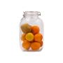 3800ml Glass Kitchen Storage Canister Mason Jars with Lids, Airtight Glass Canister with Hinged Lid，Perfect for Kitchen Canning Cereal,Pasta,Sugar,Beans