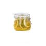 500ml Glass Kitchen Storage Canister Mason Jars with Lids, Airtight Glass Canister with Hinged Lid，Perfect for Kitchen Canning Cereal,Pasta,Sugar,Beans