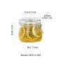 500ml Glass Kitchen Storage Canister Mason Jars with Lids, Airtight Glass Canister with Hinged Lid，Perfect for Kitchen Canning Cereal,Pasta,Sugar,Beans