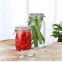3 pcs 2000ml 64oz Christmas Borosilicate Glass Jar Candy Sugar Storage Bowl Glass Bottle Wedding Gift Hollow home decoration pieces luxury Accessories Halloween Candy Jar,White