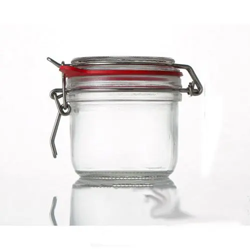 Bouteilles en verre de 200ml avec couvercle étanche, idéales pour le stockage de la cuisine, convient pour la conservation des céréales, des pâtes, du sucre et des haricots.