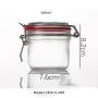 Bouteilles en verre de 200ml avec couvercle étanche, idéales pour le stockage de la cuisine, convient pour la conservation des céréales, des pâtes, du sucre et des haricots.
