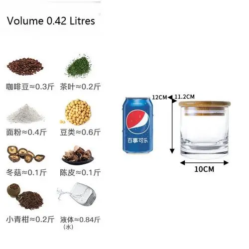 420ml, 15oz 4 inches Premium Clear Acrylic Storage Jars Containers with Airtight Seal Bamboo Lid for Bulk Food Storage, Modern Design Kitchen Canisters Coffee Beans Jar 420ml, 15oz 4 inches Premium Clear Acrylic Storage Jars Containers with Airtight Seal Bamboo Lid for Bulk Food Storage, Modern Design Kitchen Canisters Coffee Beans Jar