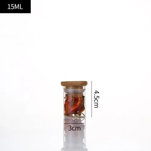 Klare Acryl-Aufbewahrungsgläser, 15 ml, 0,5 oz mit Bambuschachdeckel – für Lebensmittel, Kaffee, modernes Design, Küchenbehälter