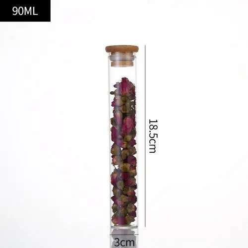 Klare Acryl-Aufbewahrungsgläser, 90ml / 3 oz mit Bambusdeckel, für Lebensmittel, modernes Design, Küchenbehälter, Kaffeebohnenbehälter