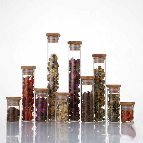 20ml, 0.7 oz Clear Acrylic Storage Jars Containers with Airtight Seal Bamboo Lid for Bulk Food Storage, Modern Design Kitchen Canisters Coffee Beans Jar 