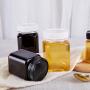 Plastic honey jar anti-theft bottle square wide-mouth bottle 250g dark thickened 500g pet plastic honey bottle