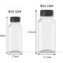 HNXAZG 10 Pcs 4 oz and 8 Oz Plastic Juice Bottles Empty Clear Containers with Tamper Proof Lids for Juice, Milk and Other Beverage