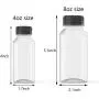 HNXAZG 10 Pcs 4 oz and 8 Oz Plastic Juice Bottles Empty Clear Containers with Tamper Proof Lids for Juice, Milk and Other Beverage HNXAZG 10 Pcs 4 oz and 8 Oz Plastic Juice Bottles Empty Clear Containers with Tamper Proof Lids for Juice, Milk and Other Beverage