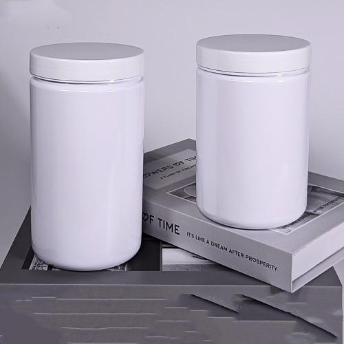 Pet Plastic Containers with Screw on Lids 8 oz, 16oz, 19oz, 25oz, 32oz Hot or Cold Freezable Food Ice Cream Jars White BPA Free Set of 4