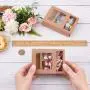 20er Pack Quadratische Kraftpapier Geschenksäcke mit PVC-Deckel für Geburtstagspartikel, Süßigkeiten und Backwaren