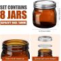 Ball Amber Glass Wide Mouth Mason Jars (16 oz/Pint) 8 Pack. With Airtight lids and Bands - Amber Canning Jar - UV light Protection - Microwave & Dishwasher Safe. 